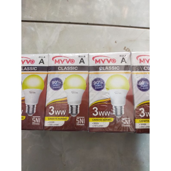 Lampu LED Myvo 3 Watt Cahaya Kuning ( Bergaransi 1 Tahun )