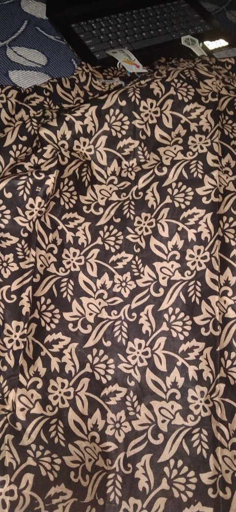 Tunik Batik Jumbo Ld 120 Standar Ld 104 Lawasan Coklat - Tunik Lawasan - Tunik Batik Sogan