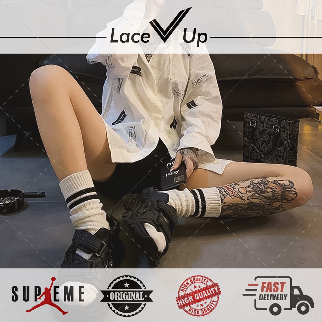 Kaos Kaki Old School Stripes Socks - Lace Up Skate Socks