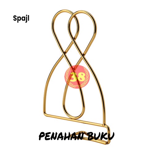 

SPAJL Penahan buku, warna emas bahan besi