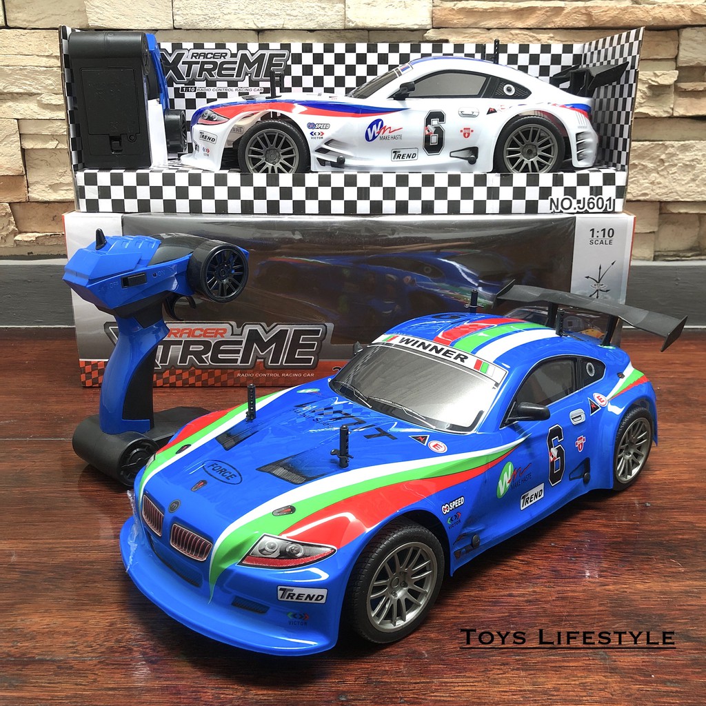 Mainan Mobil Remote Control BMW Z4 M Motorsport Skala 1:10 (Biru)