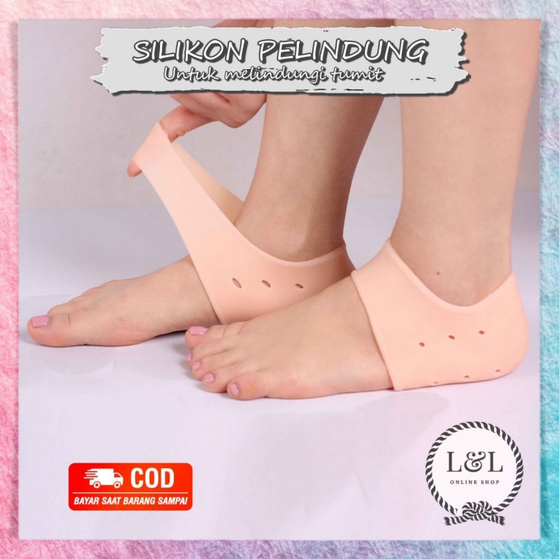 Bantalan Pelindung Tumit Anti Lecet Kaus Kaki Silikon Lembut Aksesoris Sepatu Heels