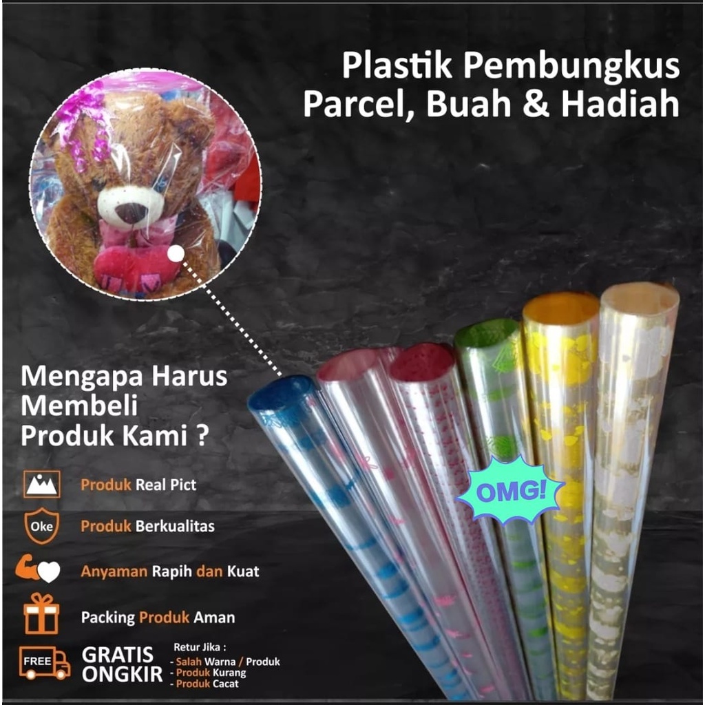 Jual Plastik Pembungkus Plastik Parcel Plastik Bening Motif Plastik Packing Plastik Kado Uk 9722