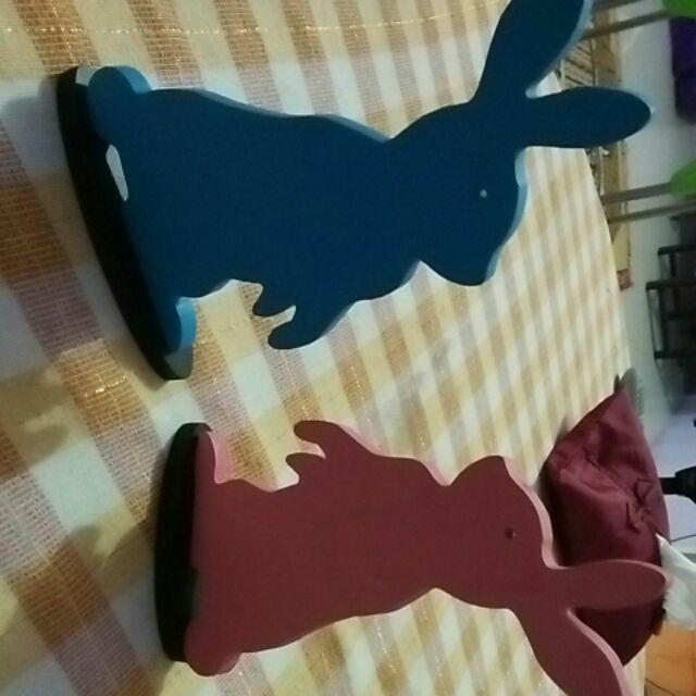 Hiasan Kayu Kelinci 18,5 X 12 Cm