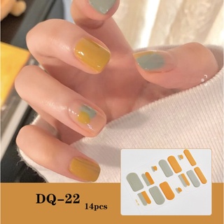 14pcs Sticker Kuku warna polos Premium Nail Art Manicure Pedicure / LEM KUKU NAIL ART LANGSUNG JADI KU030