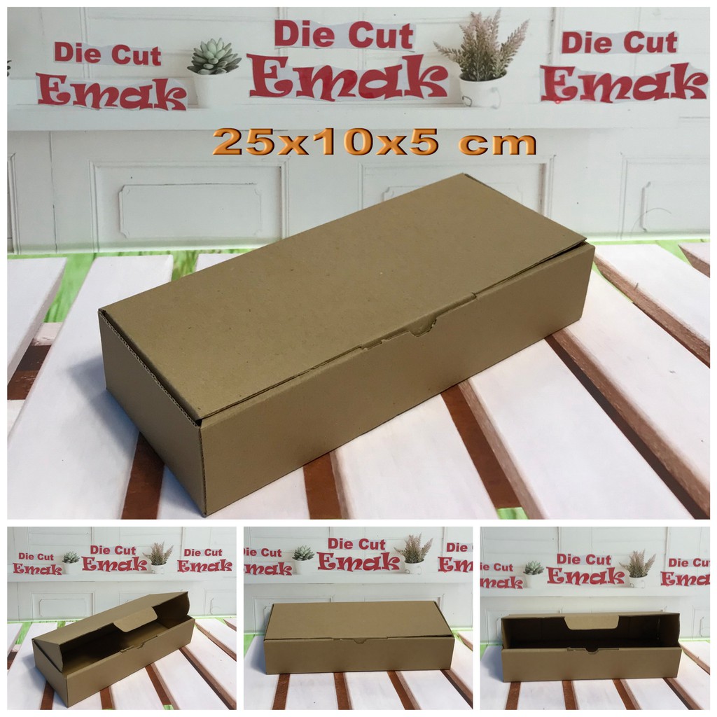 

kardus uk.25x10x5 cm kotak box karton Die Cut