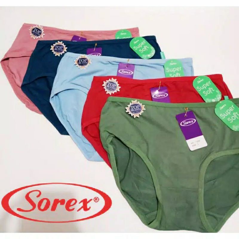 CELANA DALAM WANITA SOREX (ORIGINAL) ART 1239.MODEL MIDI PANTY SIZE : M - QL HARGA 1PCS