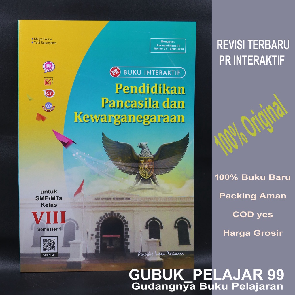 PR INTERAKTIF PPKN Kelas 8 Semester 1 SMP/Mts Intan Pariwara Edisi HVS 2021-2022