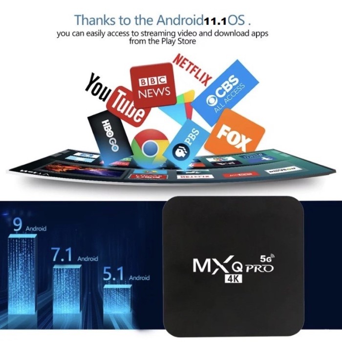 SMART TV BOX MXQ Pro 4K ANDROID 11.1 Ram 4GB ROM 64GB TERMURAH 4/64 GB NEW TV BOX RECEIVER TV BOX