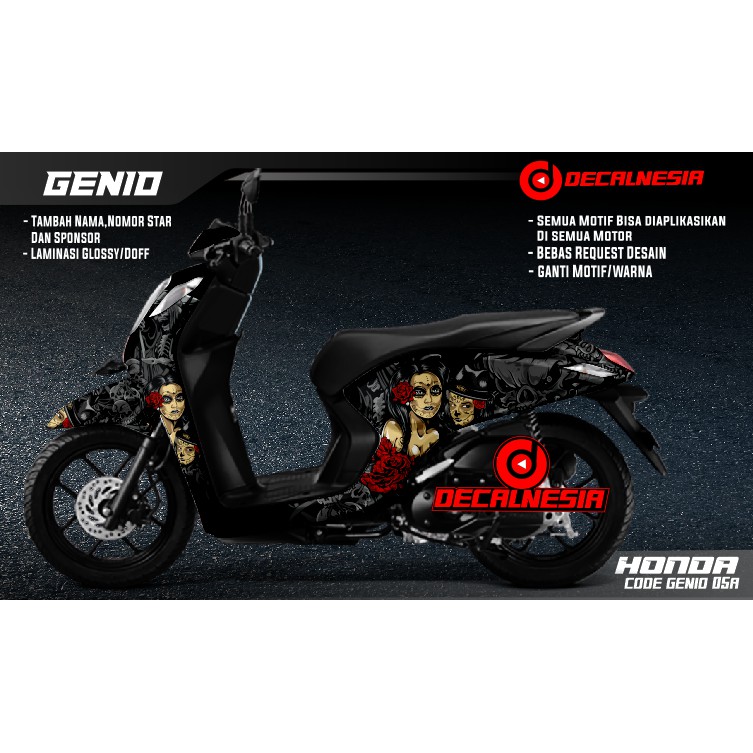 Stiker Motor Genio Decal Stiker Genio Decal Genio Stiker Genio Sticker Genio Full Body