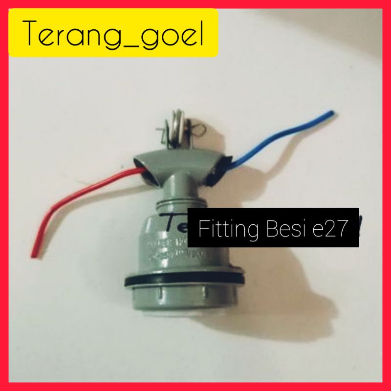 FITTING GANTUNG BESI E27 ENTER / FITTING KERAMIK BESI  KAP WD E27 / FITTING LAMPU JALAN