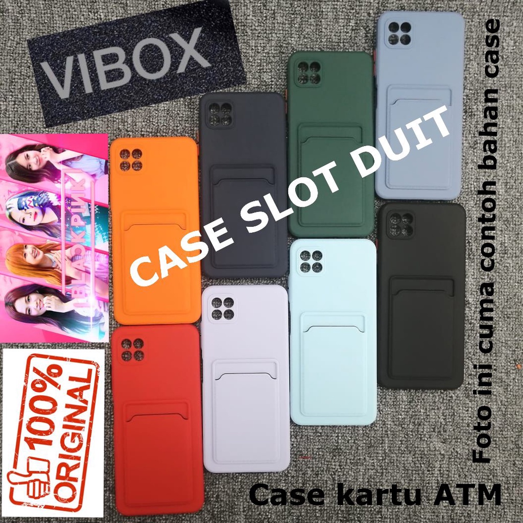 1SET 10PCS lether case WARNA MACARON bahan kulit ada tempat buat kartu ATM SAMSUNG A22 4G/A22 5G