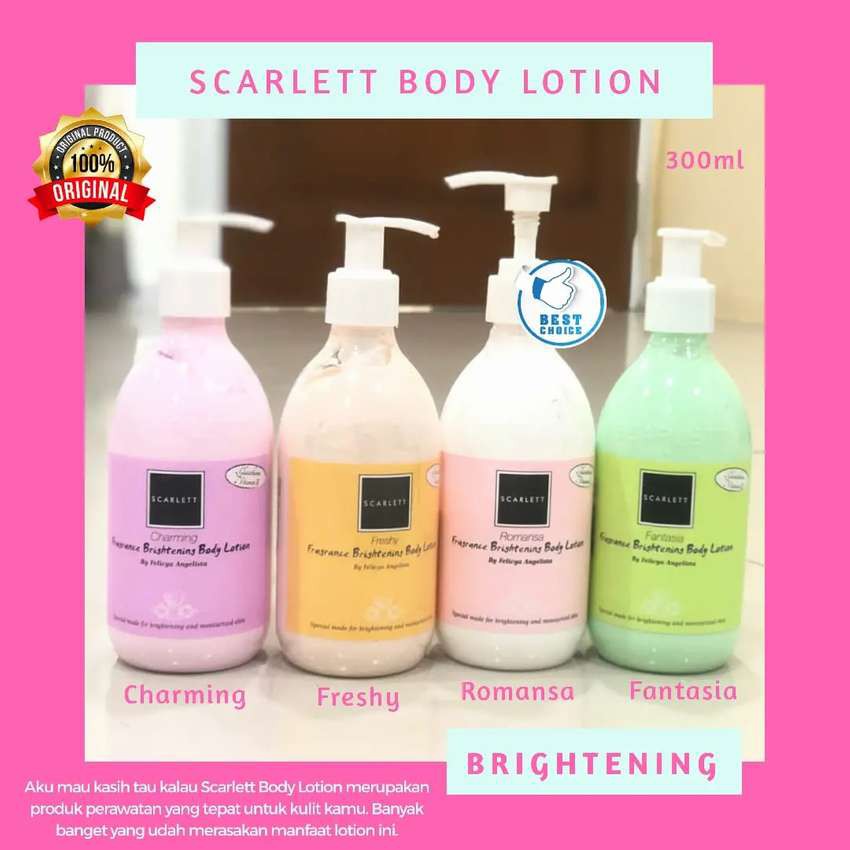 Jual Scarlett Body Lotion Original / Scarlet Whitening Body Lation Ori Shopee Indonesia