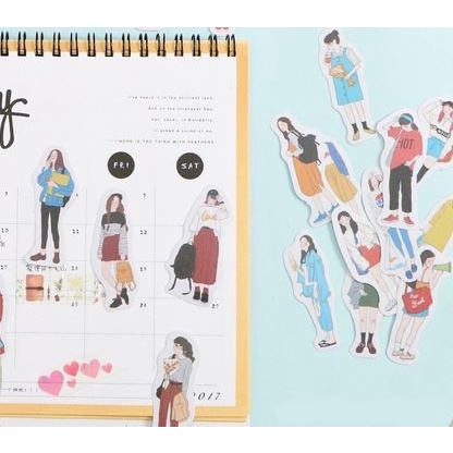 Journaling Deco - Character Series - Stiker Bujo Seri Karakter (40pcs)