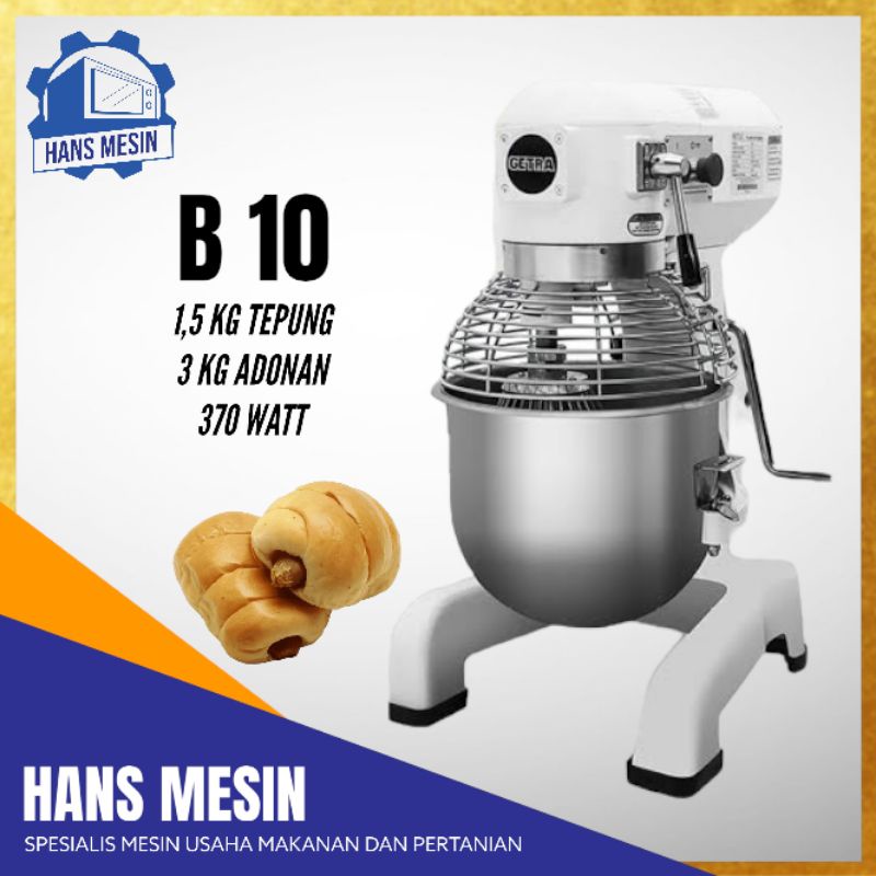 Planetary mixer roti 10 liter / 3 kg GETRA B10HJ