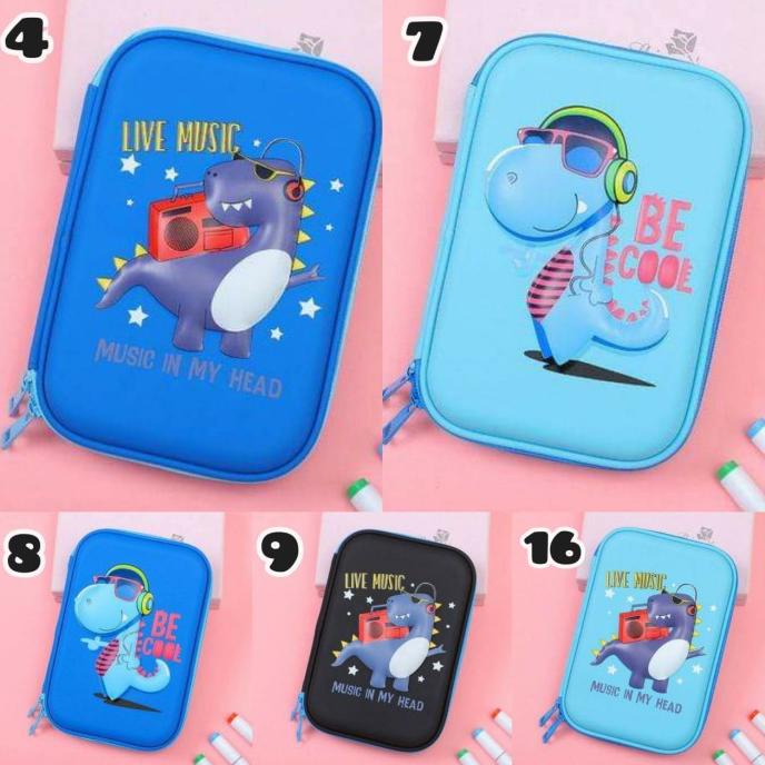 

Kualitas terbaik] TEMPAT ALAT TULIS/KOTAK PENSIL HARDCASE TIMBUL 3D DINOSAURUS