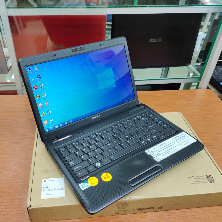 LAPTOP LEPTOP TOSHIBA 14 INC DVD WEBCAME ZOOM SIAP PAKAI