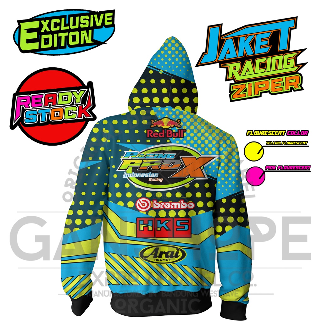 JAKET ZIPPER RACING PRO X LIMITED EDITION EXCLUSIVE LIGHT BLUE