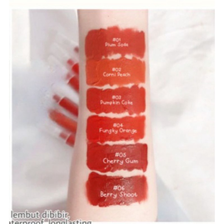 𝐌𝐀𝐓𝐓𝐄 𝐋𝐈𝐏𝐒𝐓𝐈𝐂𝐊 - Velvet AIR LIPGLAZE Lipstik Waterproof Soft Tahan Lama Hasil Akhir Matte