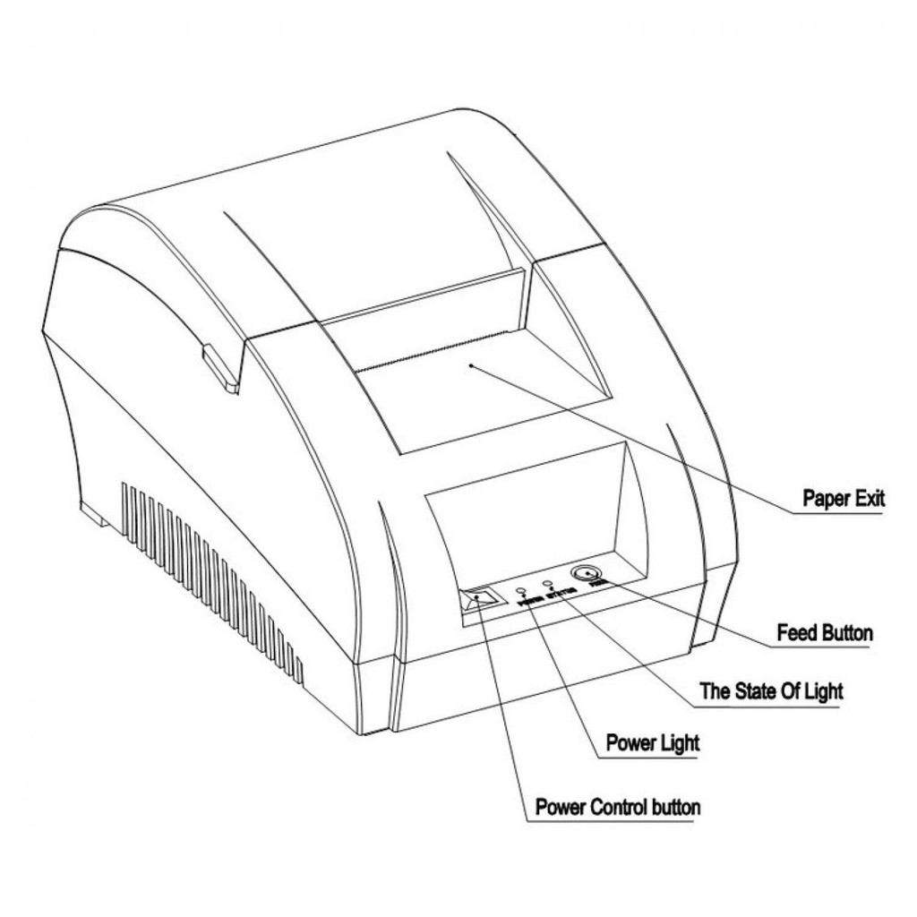 Taffware POS Thermal Receipt Printer 57.5mm - ZJ-5890K