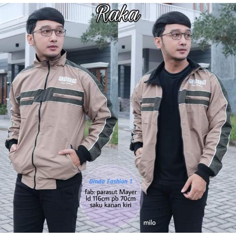 JAKET PRIA BAHAN PARASUT HQ RAKA