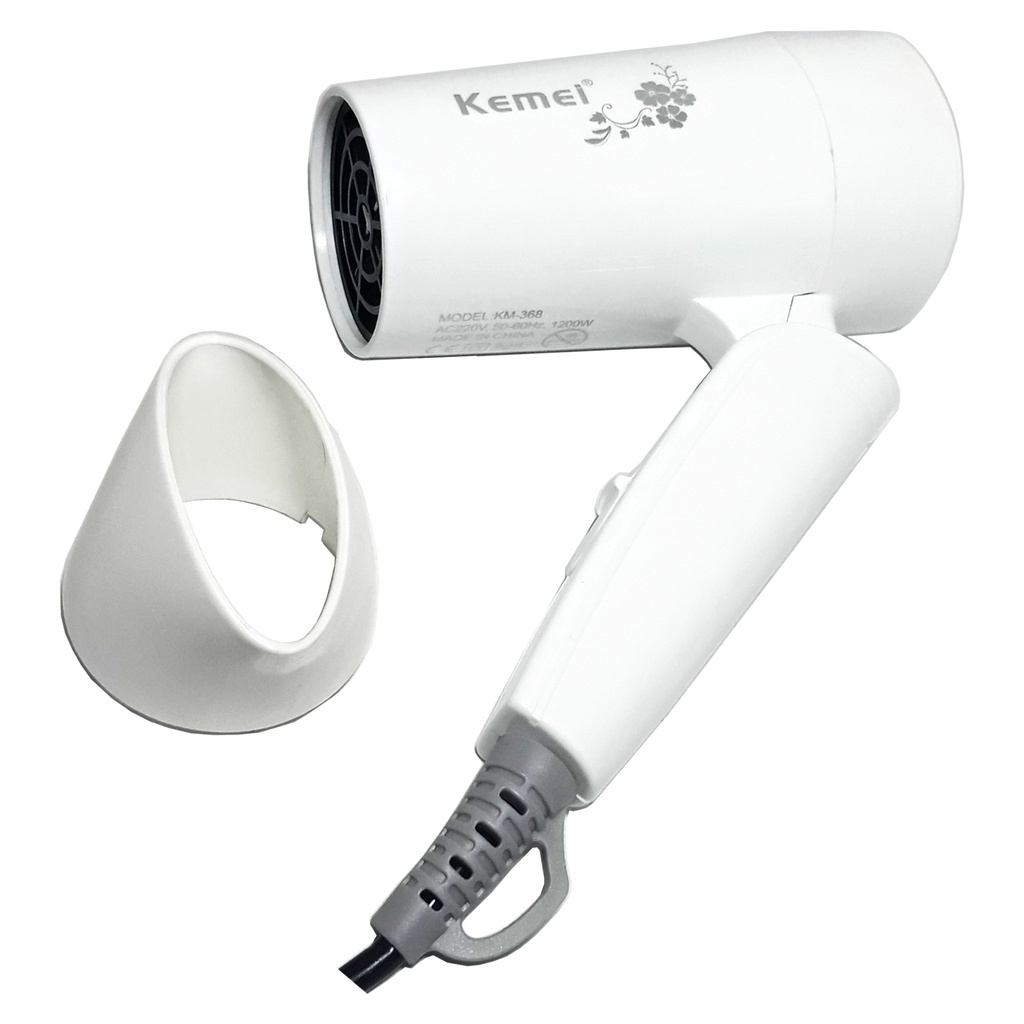 Kemei KM-368 Hair Dryer Mini Lipat Travel Pengering Rambut