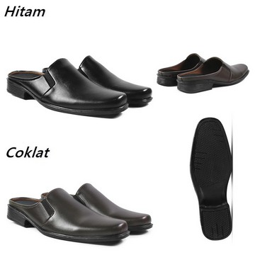 BISA [COD] DISKON 50% !! Sepatu Pria Bustong Casual Slop Formal Pantofel Kerja