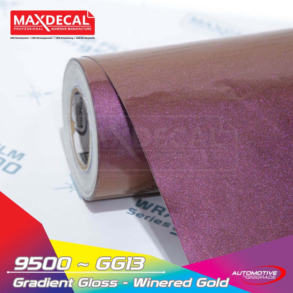 MAXDECAL 9500 GG13 Gradient Gloss WINERED GOLD Bunglon Ungu [METERAN]