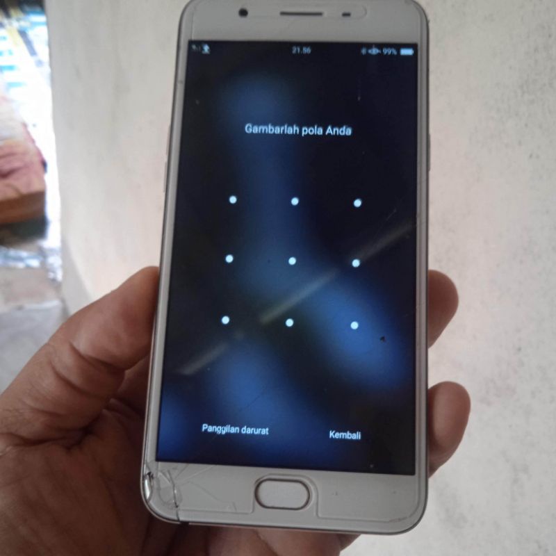 LCD oppo F1S dgn frame nya minus retak normal