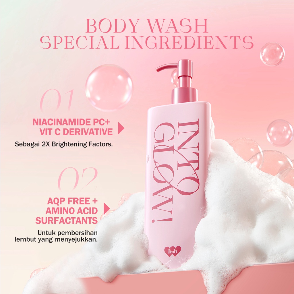 BNB Barenbliss Into Glow! Mon Paris Brightening Body Wash - Sabun Mandi Cair untuk Mencerahkan Kulit