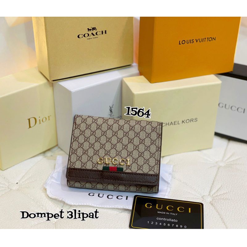 dompet lipat pendek fashion import, dompet 3lipat pendek free box