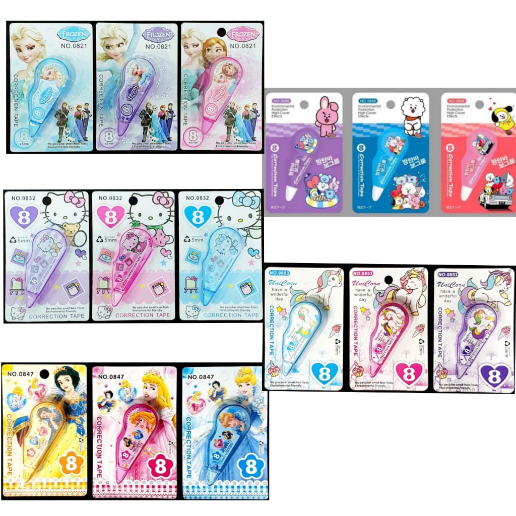 

TIPEX ROLL / CORECTION ROLL TAPE BTS BT21 FANCY UNICORN FROZEN PRINCESS