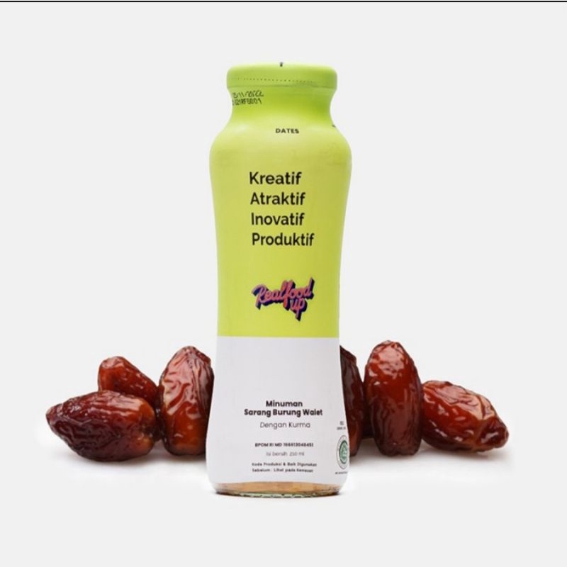 

Realfood Up Active Minuman Sarang burung Wallet Dates, Kurma 6 Botol