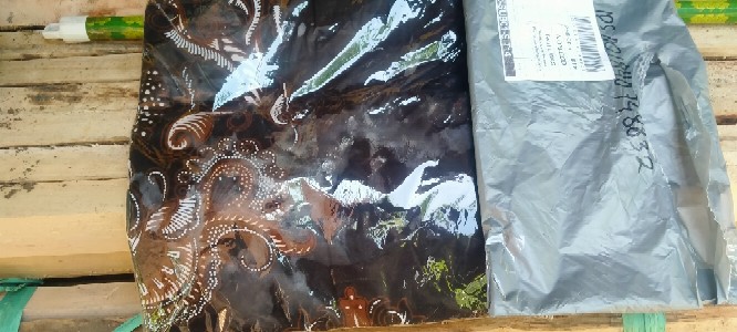 Terlaris Kemeja Batik Pria Hitam Manis Kujang Coklat