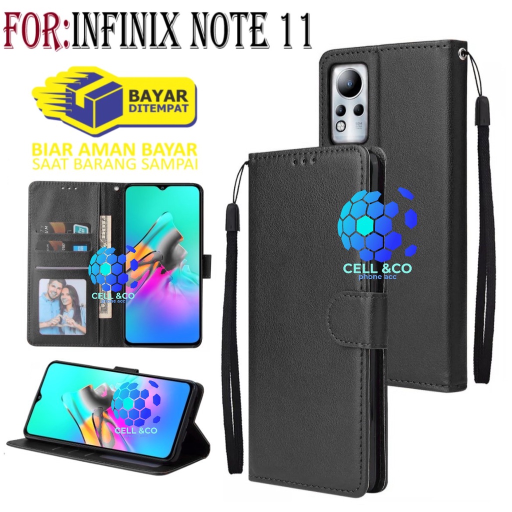 NEW INFINIX NOTE 11 CASE FLIP LEATHER WALLET PREMIUM FLIP CASE BUKA TUTUP KESING HP CASING FLIP CASE WALLET INFINIX NOTE 11