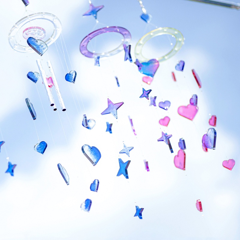 Siy Cetakan Epoxy Silikon Bentuk Hati / Bintang / Lonceng Angin / Lonceng Angin Untuk DIY Craft / Dekorasi