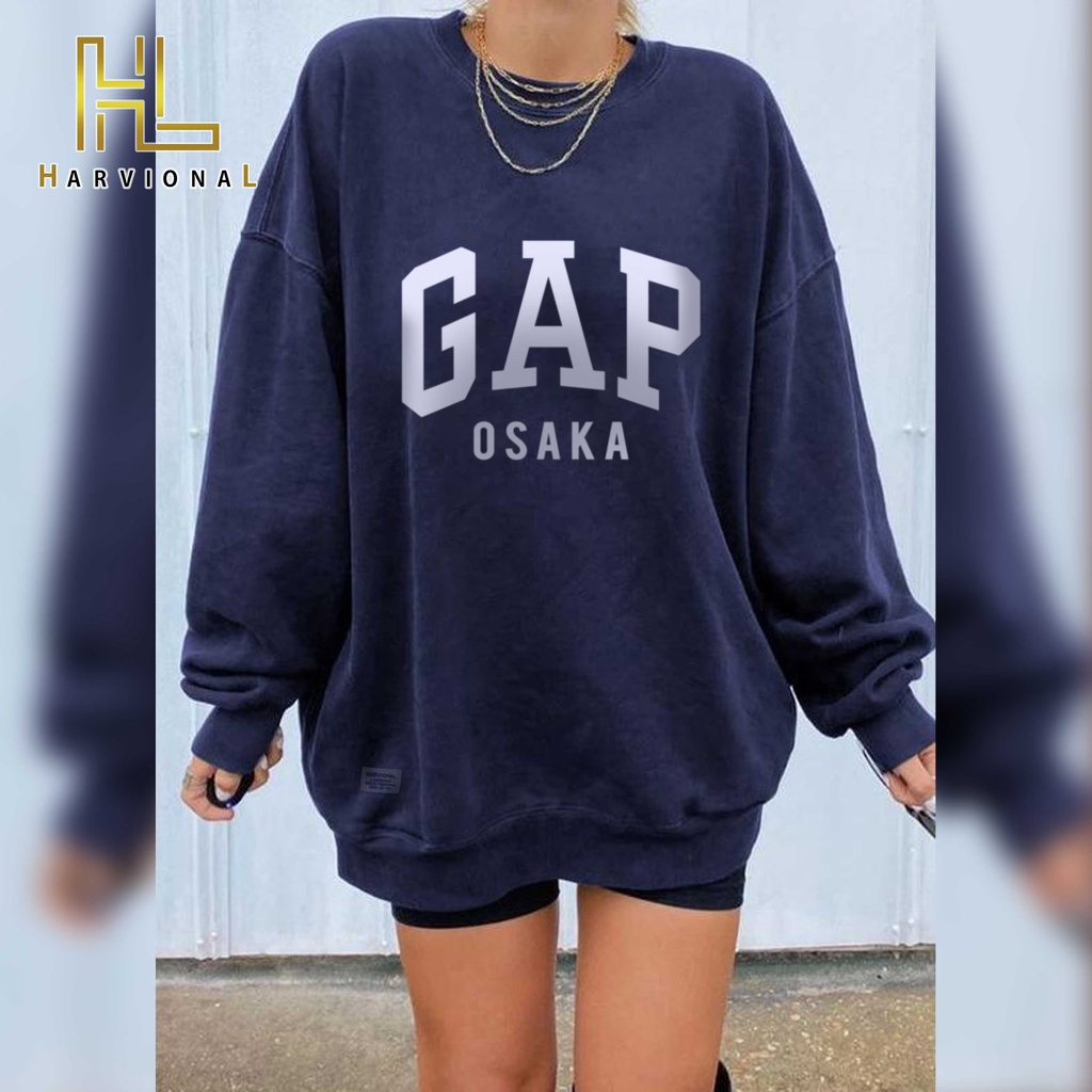 Parisdivarious Sweater Hoodie Sweatshirt Crewneck Osaka Bahan Fleece Size S - XXL (Pria &amp; Wanita)