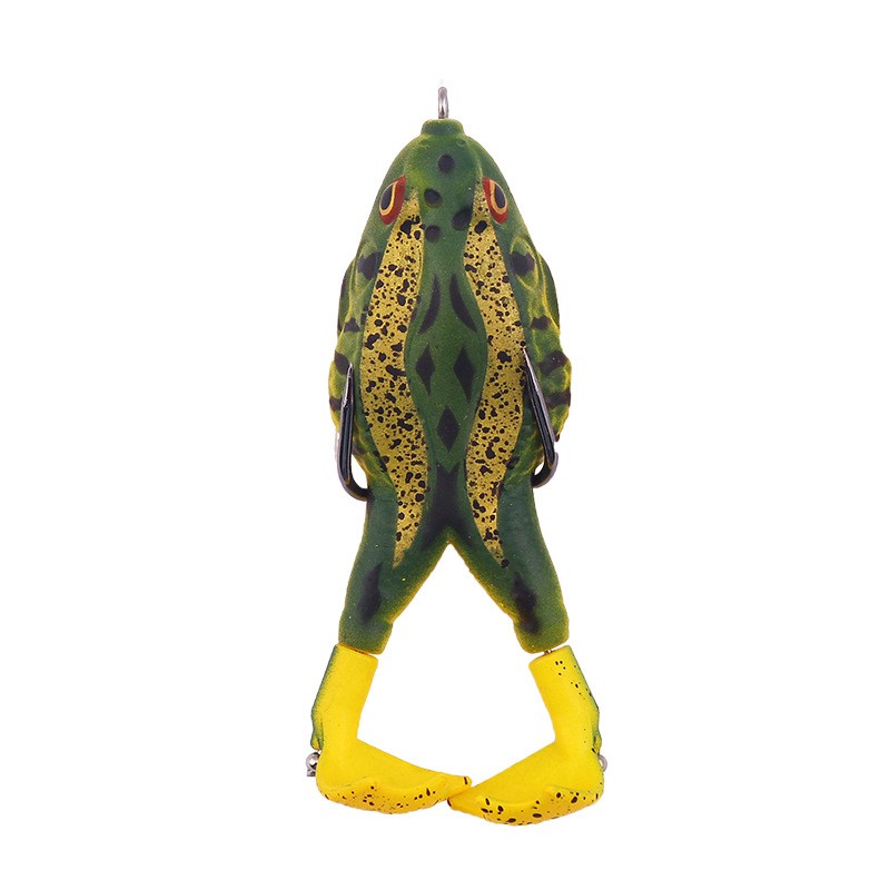 SYFishing 1Pcs New Umpan Pancing Buatan Bentuk Kodok Bahan Silikon Ukuran 9cm 13.5g Frog Fishing Lure Katak Dengan Kaki Berputar Permukaan Rotating Legs Thunder Frog