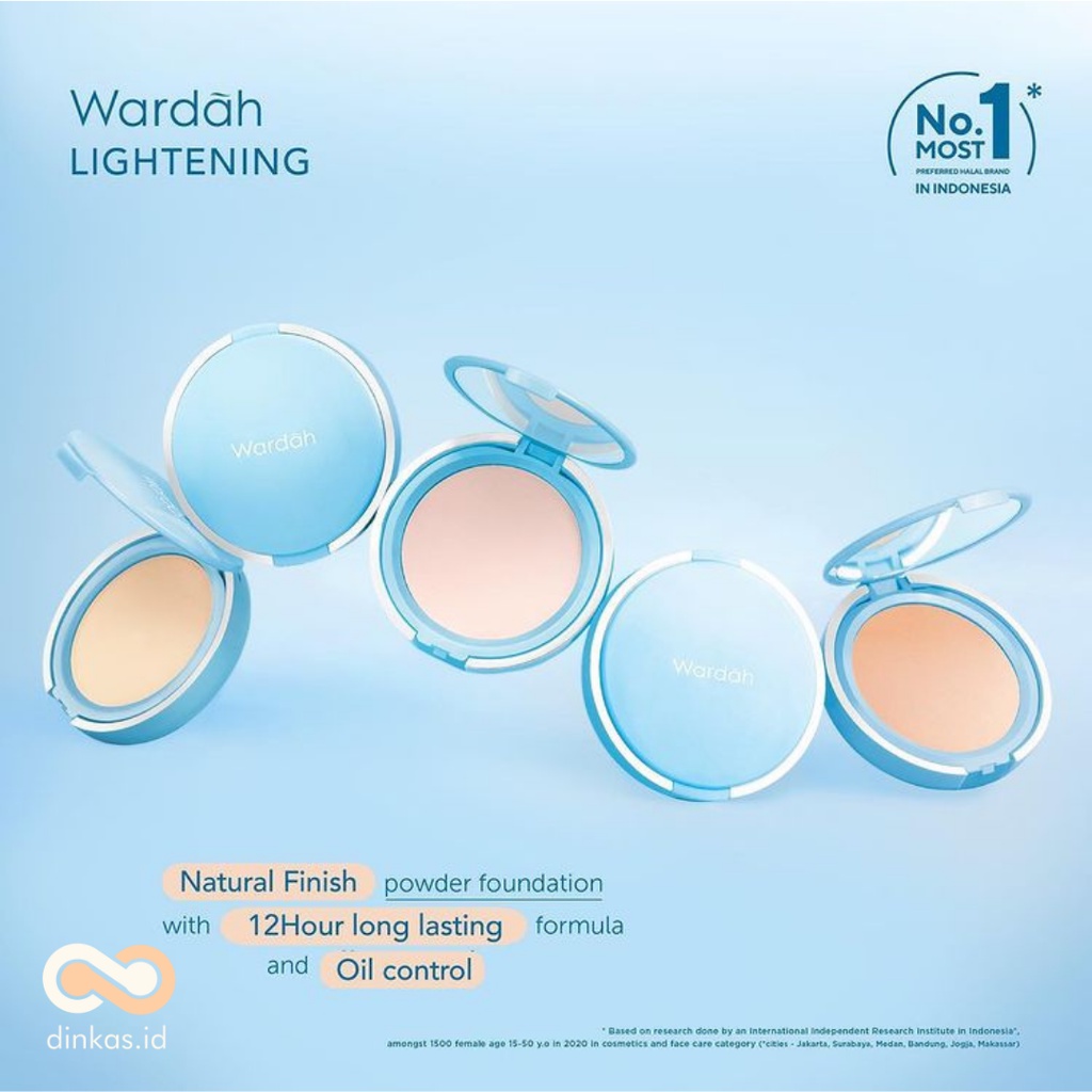 ❤ dinkas.id ❤ FULL SIZE &amp; REFILL Wardah Lightening Powder Foundation Two Way Cake Light Feel ( TWC )