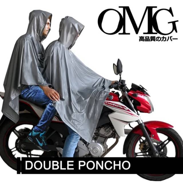 Jas Hujan Double Poncho OMG Poncho 2 Kepala 2 in 1