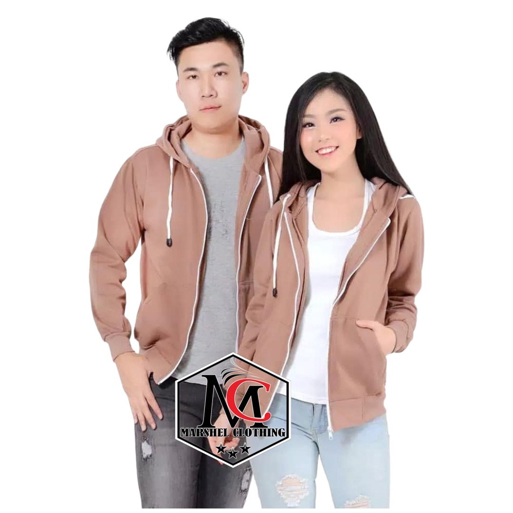 RCL - JAKET SWEATER SLETING POLOS HOODIE COUPLE SEPASANG PRIA WANITA ( HARGA SEPASANG )