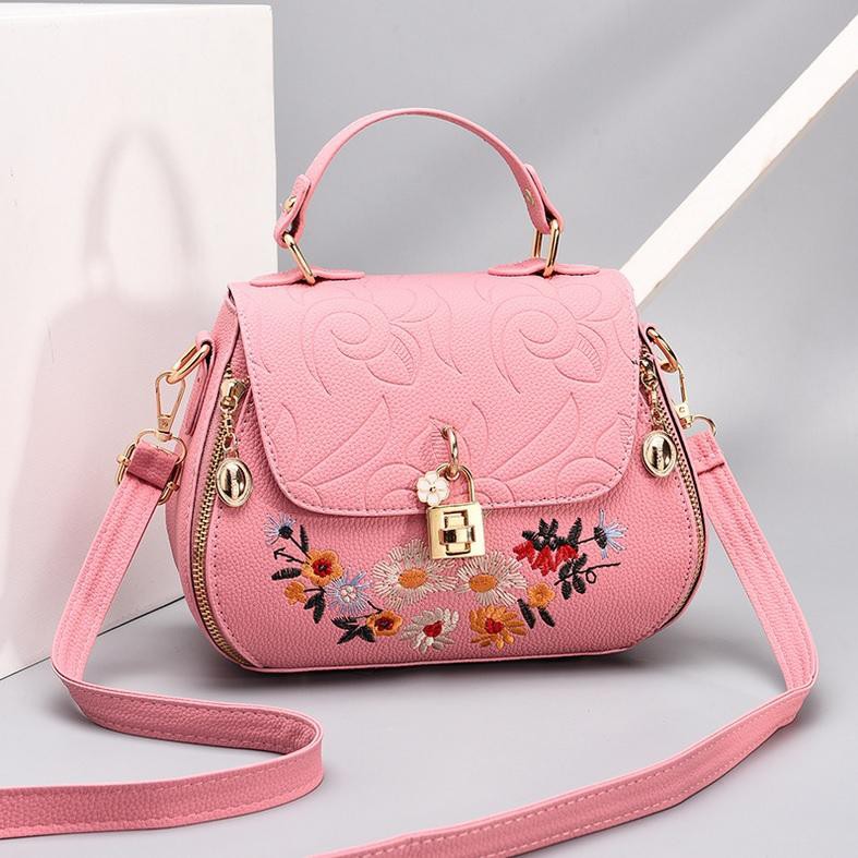 GT 1327 RISCE TAS SELEMPANG MOTIF BUNGA IMPORT WANITA CEWEK PEREMPUAN JAKARTA BATAM