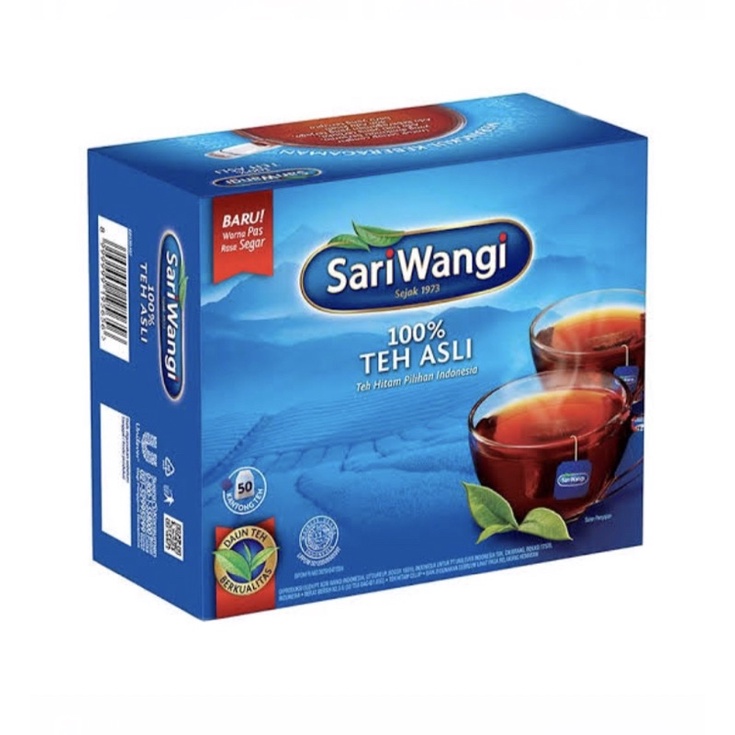 

Teh Sariwangi Original tea 50 Bags / tea / sari wangi / teh asli 100% / teh celup / real tea