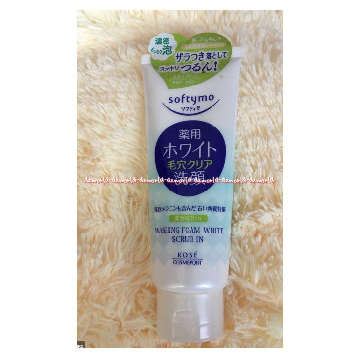 Softymo Washing Foam White 150ml Scrub in Kose Sabun Pembersih Wajah Skrub Softy Mo