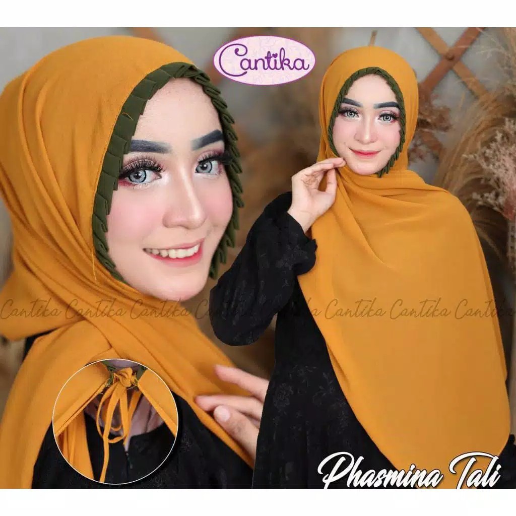 Alny Hijab - Pashmina Lipit Tali kcb Comby Diamond Italiano