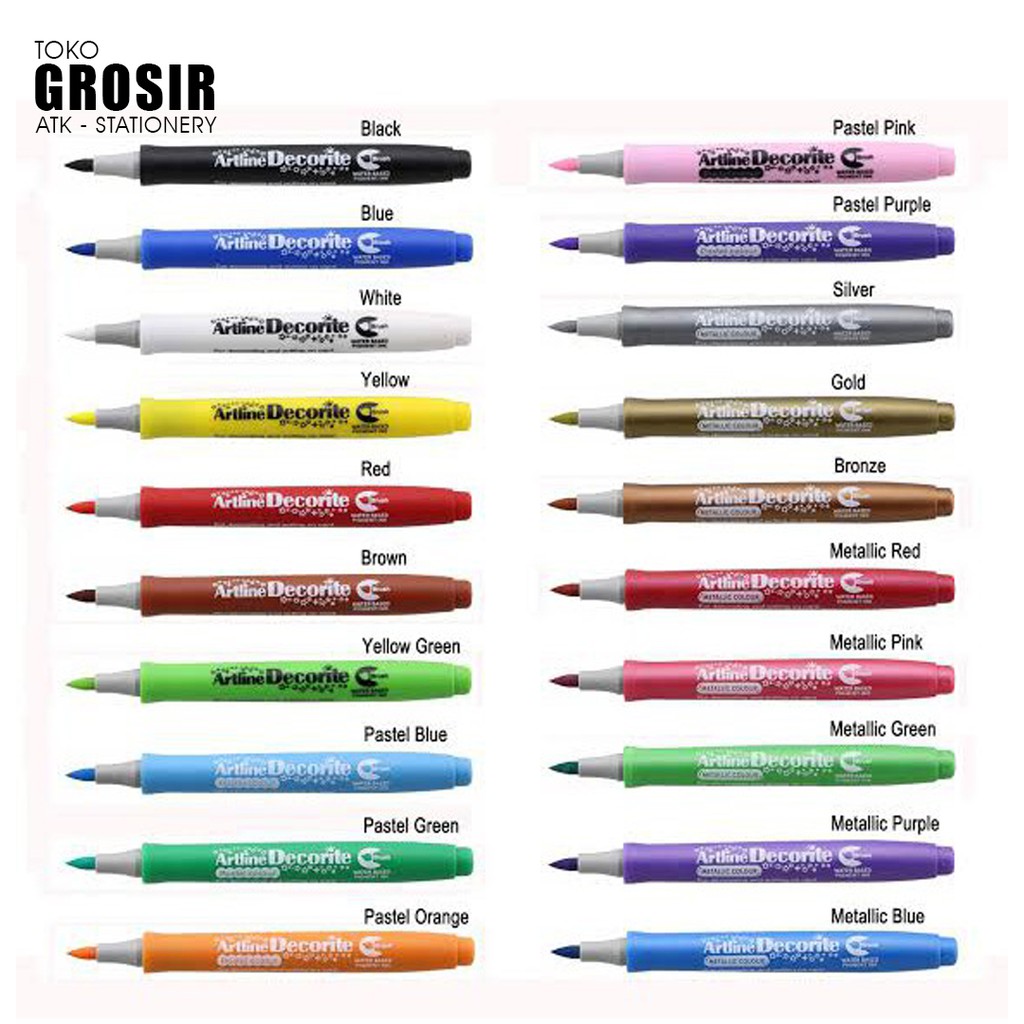 

EDF-F DZ Brush Pen Pena Kuas Warna Spidol Kaligrafi Brushpen Art Marker Lettering Calligraphy Timbul