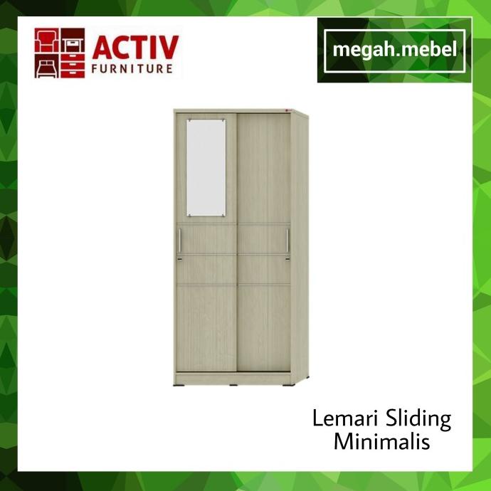 favorit] Activ Furniture Lemari Sliding Minimalis 2 Pintu