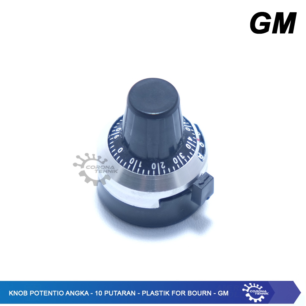 GM - Knob Potentio Angka - 10 Putaran - Plastik for Bourns