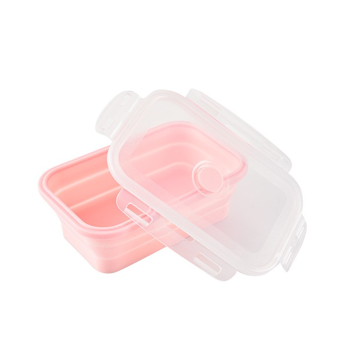 Kotak Makan Siang Lipat Silicone Lunch Box BPA Free anti pecah