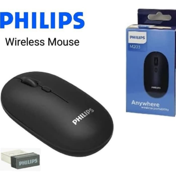 Philips M203 PH-SPK7203 2.4GHz Wireless Mouse - Slim Model Original